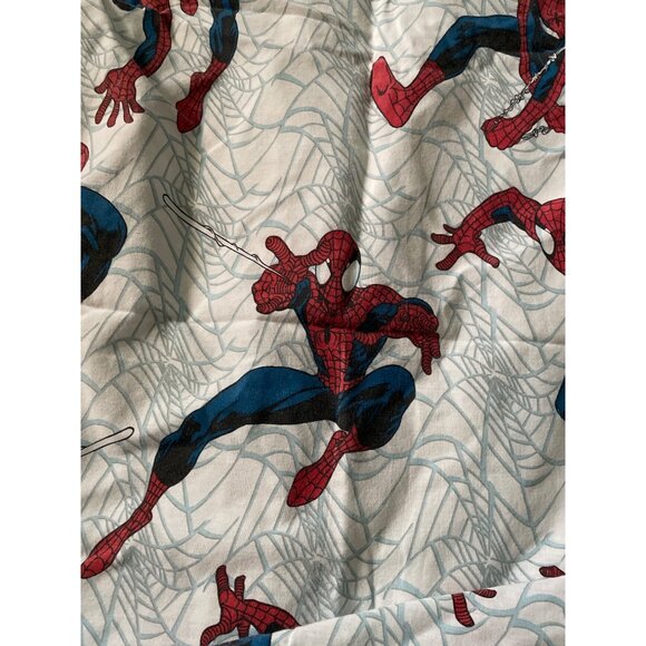 Marvel Spiderman Twin Sheet Set 2 Piece 60% Cotton 40% Polyester Blue & Red Web - Picture 9 of 11